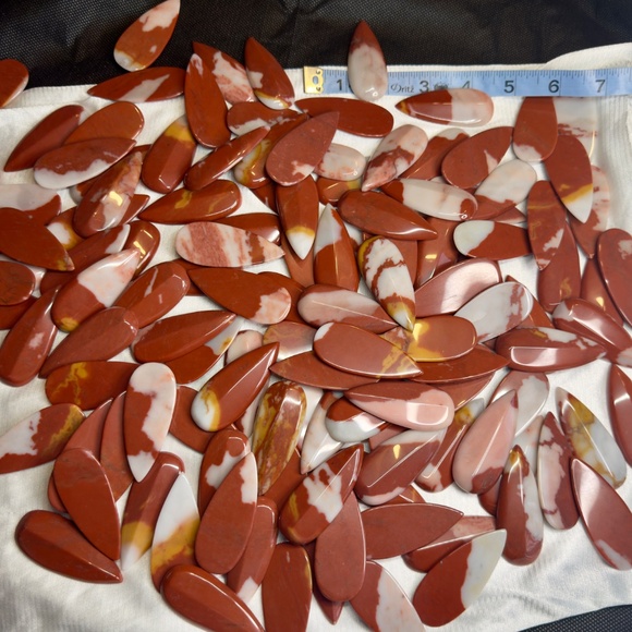 Large lot of large natural Jasper cabachon gemstones for jewelry making - Picture 3 of 5